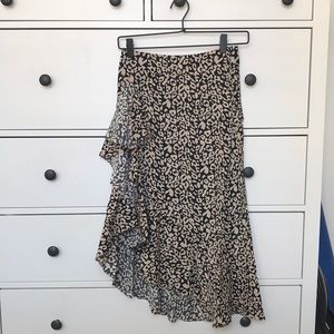 Cheetah print midi skirt